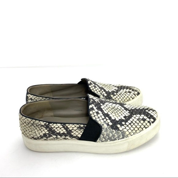 Vince Python Snakeskin Leather Slip on Shoes - Picture 5 of 10